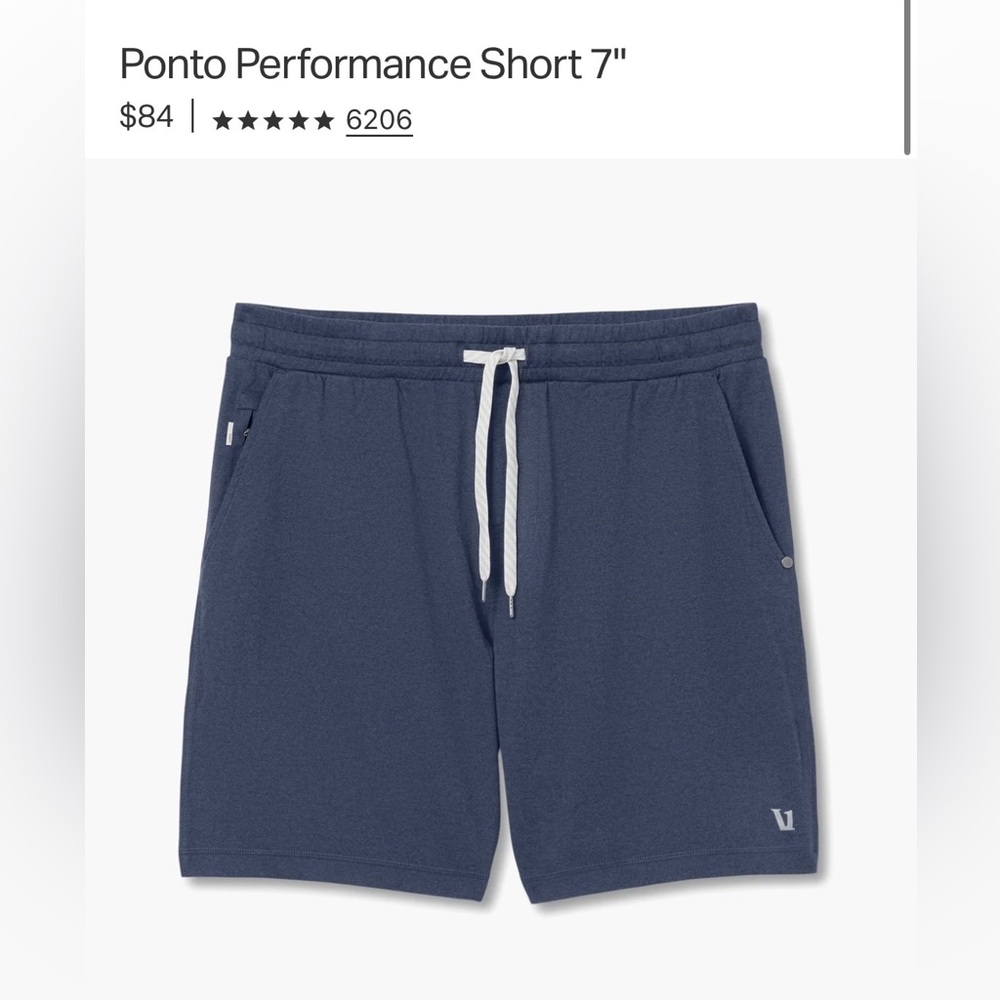 Vuori Men’s “Ponto” Performance” Short 7” Inseam (S) *BESTSELLER* - Picture 4 of 8